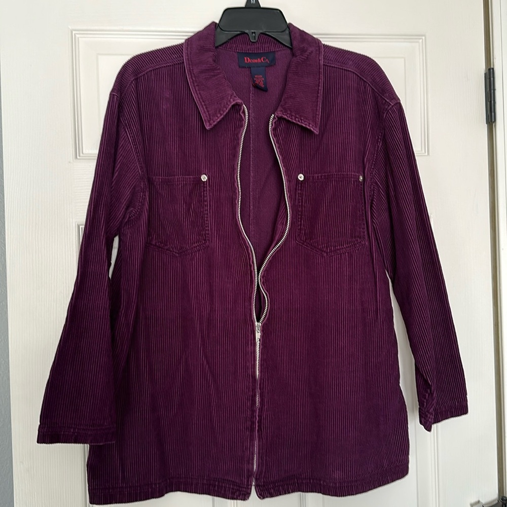Denim & Co Corduroy zipper Shirt or Jacker - Size M
